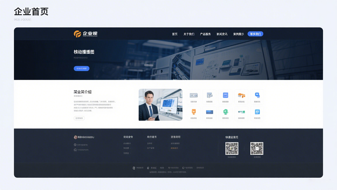 企业网站首页概念图
