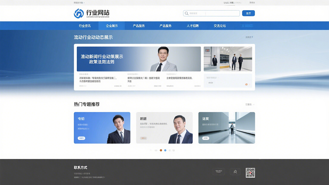 行业网站首页设计图