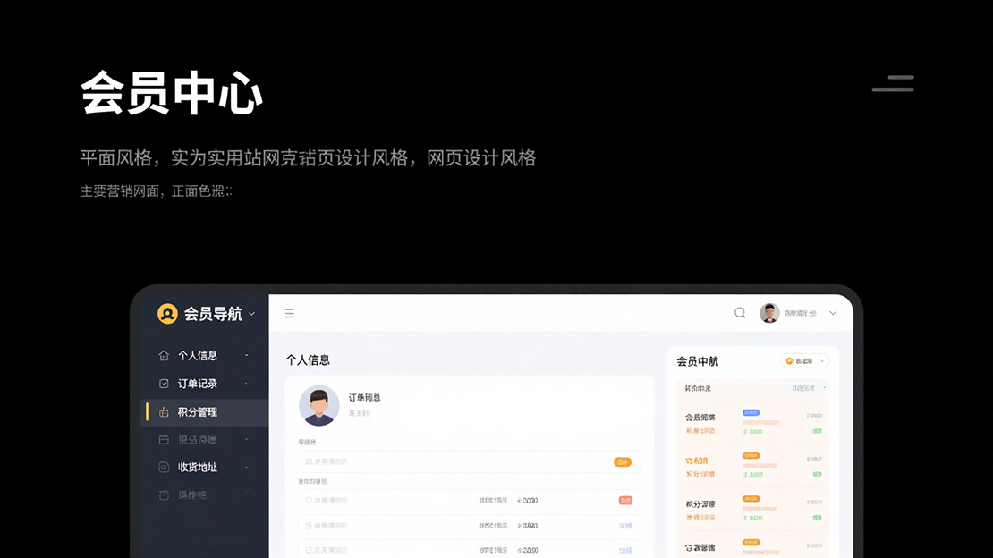 营销网站会员中心界面图 营销网站会员中心界面图
